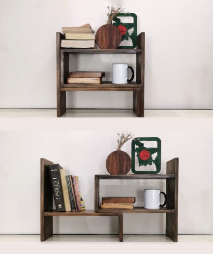 Expandable Wooden Shelf বিভিন্ন স্টাইলে ইউস করা যায়